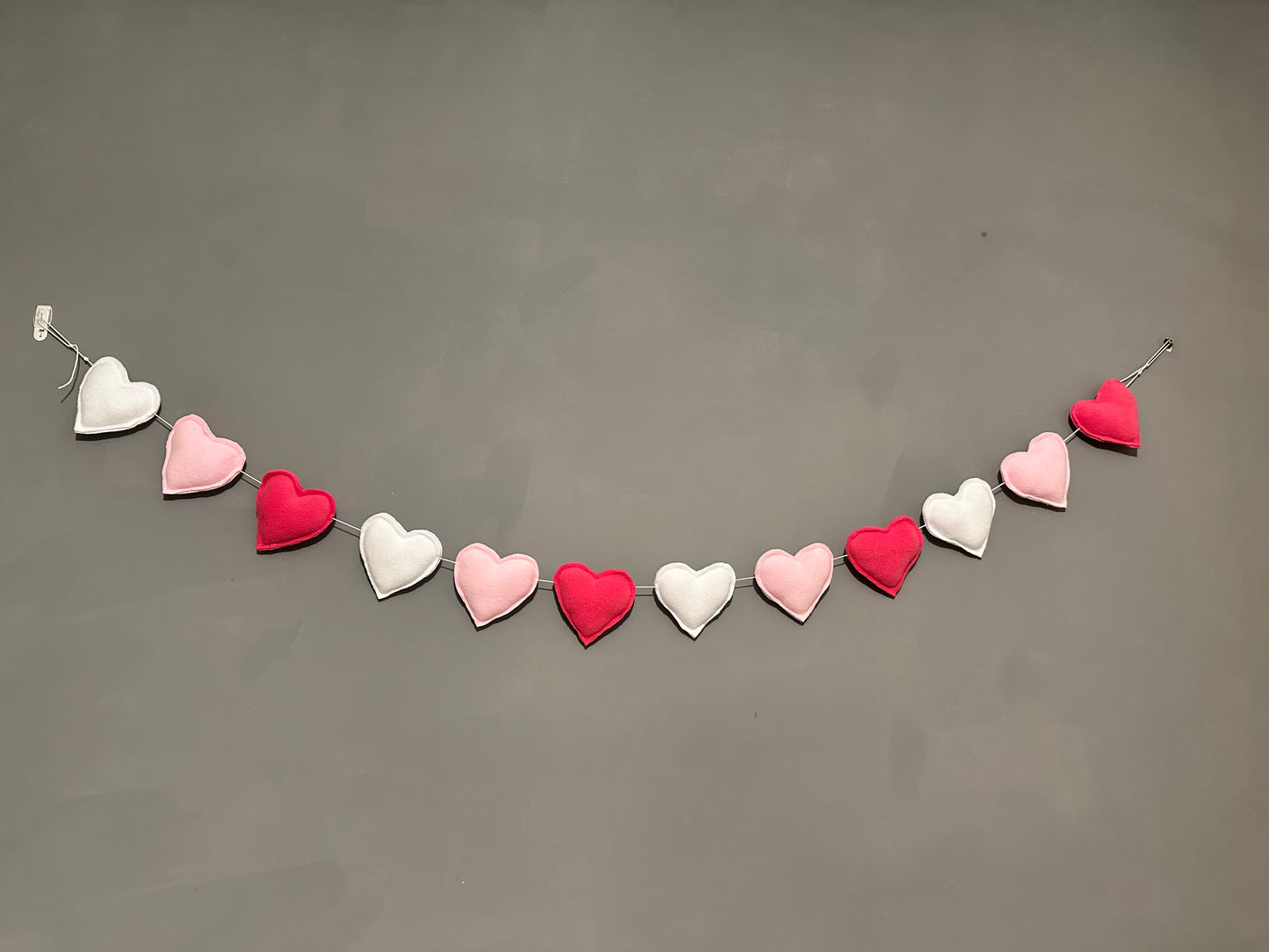 Fleece Padded Heart Bunting