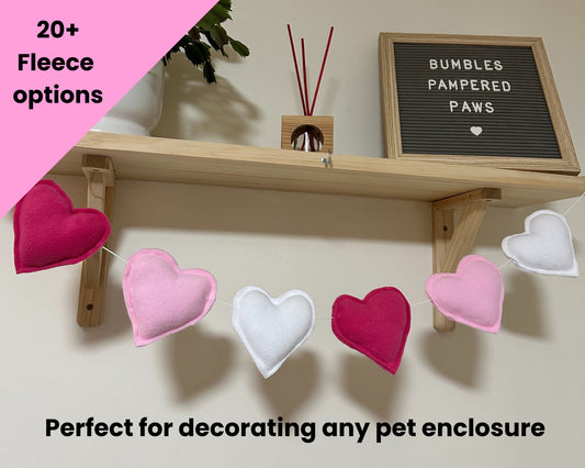 Fleece Padded Heart Bunting