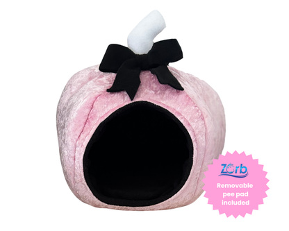 Pink Velvet Pumpkin Bed