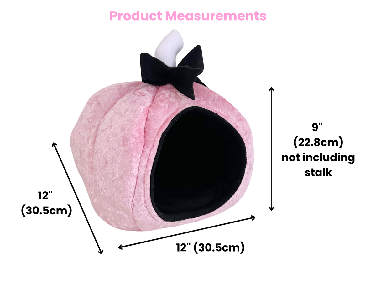 Pink Velvet Pumpkin Bed