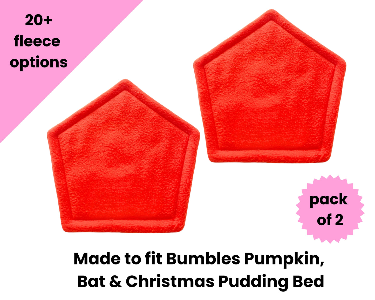 Pee Pads for Pumpkin, Bat & Pudding Bed (pack of 2)